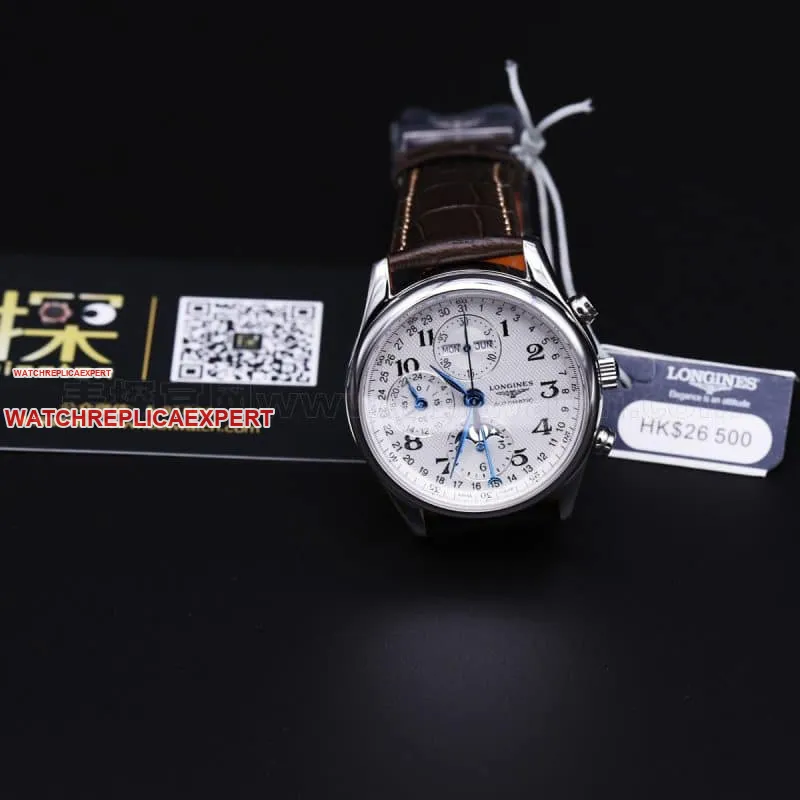 How about the Longines famous moon phase eight-pin multi-function review - front view of elegant and charming watch