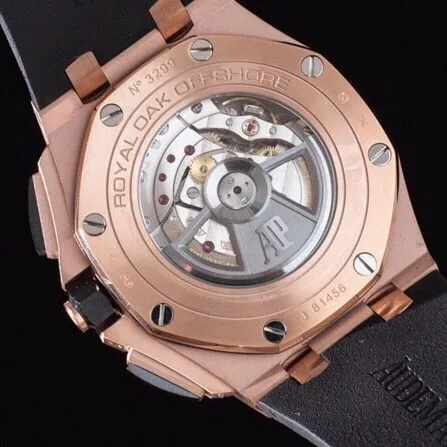 Large factory high-quality replicaAPFblack dialAudemars PiguetRoyal Oak offshore 26400 watch leather strap picture