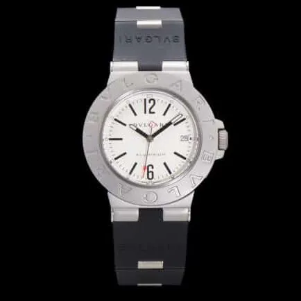 Bvlgari Aluminum series co-branded white steel men's watch front view