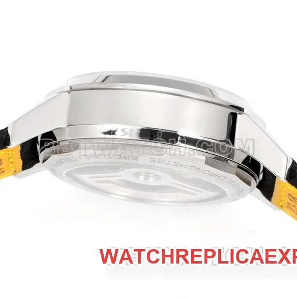 Breitling watch BLS factory transoceanic silver dial41mmchronograph7750movementleather strap caseback live photo