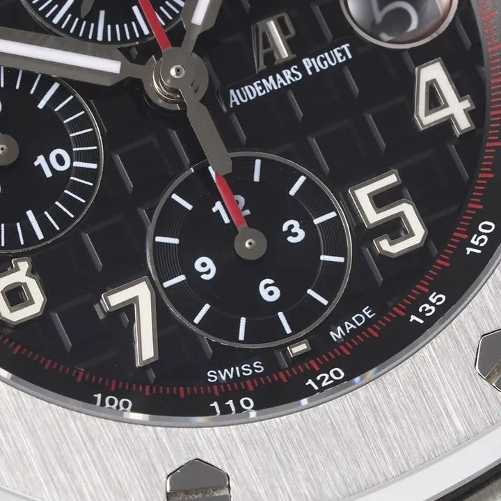 APF offshore Audemars Piguet1:1replica watch black dialsteel bracelet model 26470ST.OO.A101CR.01movement picture