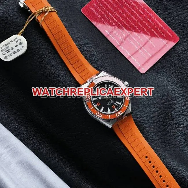 1:1replica watch VS FactorySeamaster 600m black dial orange bezel orange braceletfront live photo