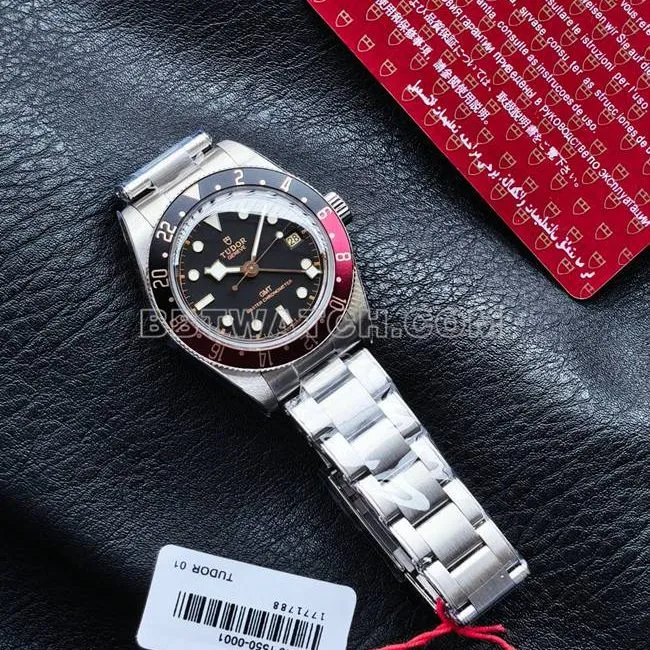 3CF factory top-tier watch Biwan Tudorblack dial black and red circle front live photo