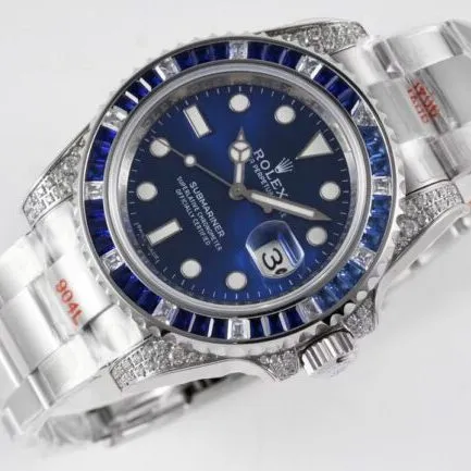 top-tierRolexsuper cloneGMT-Master type II watch back diamond customized version luxury sparkling classic trend front view