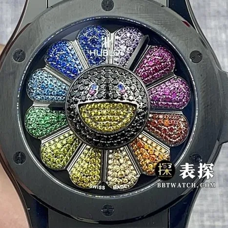 Hublot watch men's classic fusion top-tier watch sun disk rubber model pictures and prices caseback live photo