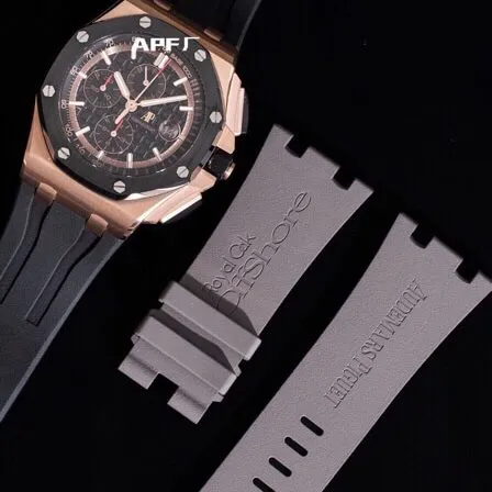 top-tier replicaAPFAudemars PiguetRoyal Oak offshore rose goldblack dial26400 watch devoted to research and development clasp picture