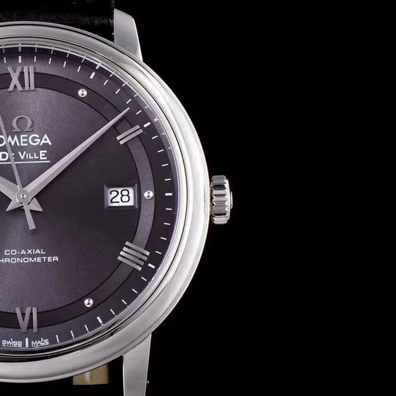 replicaOmega watch Die Fei Fu business series men's mechanical ultra-thin watch track Die Fei black side view
