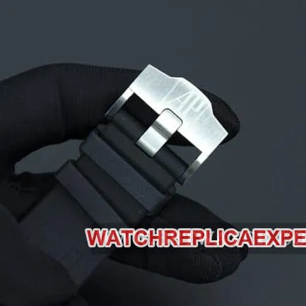 JF factory Audemars Piguettop-tier watch Royal Oak offshore series automatic movement men's white dialrubber strap side view