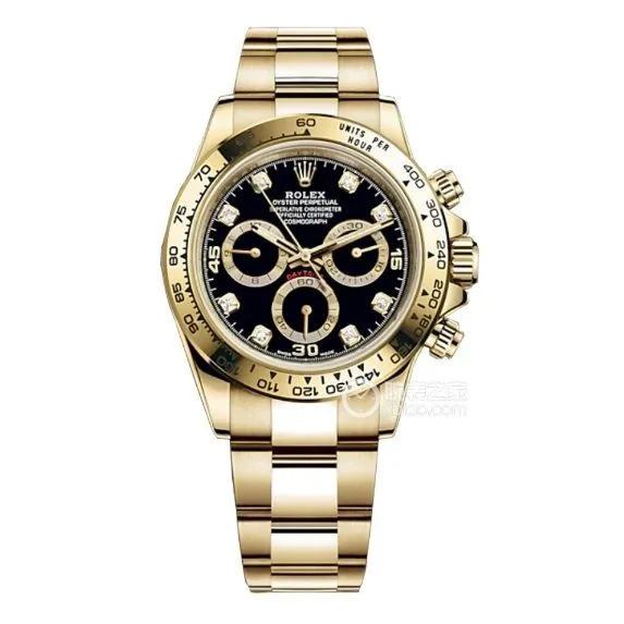 C factory Rolex Daytonatop-tier replicablack dialyellow goldsteel bracelet model m116508-0016caseback live photo