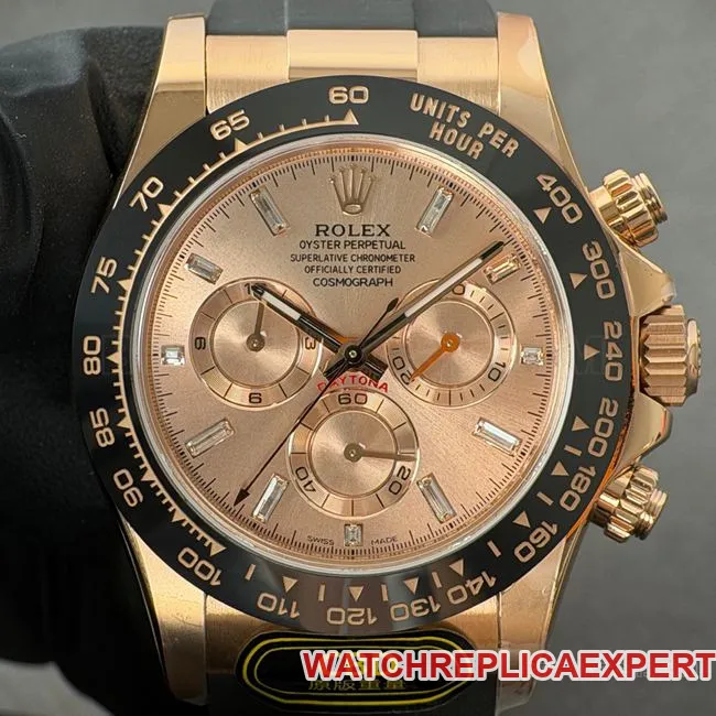 watch CBD factory DaytonaRolexrose gold shell powder disc 4130 weight live photos