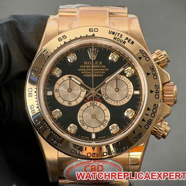 collectible watch RolexCBD factory Daytonarose gold case black dial4130clasplive photos