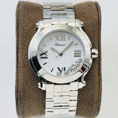 YF factory top-tier watch ChopardHAPPY DIAMONDS series white steel bracelet diamond ladies watch clasp picture