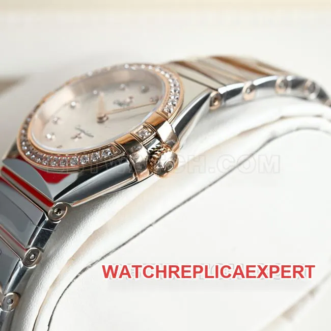 Omega Constellation Watch, Silver White Dial, 28mm, Quartz, Clasp, Real Product Photos