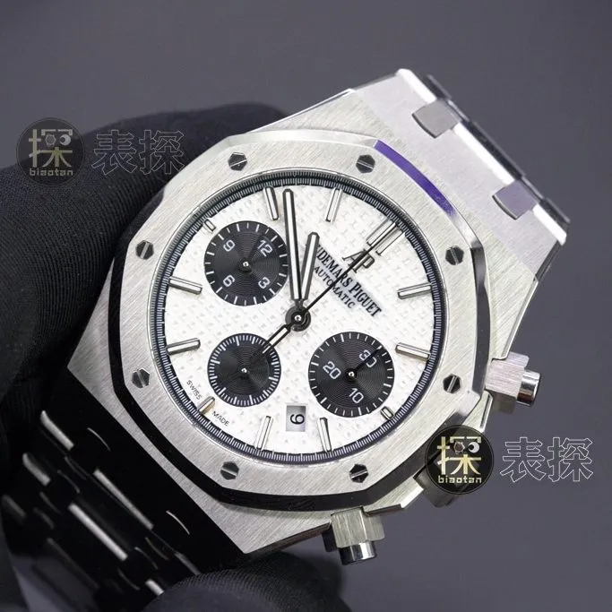Apf offshore Audemars Piguet1:1replica watch panda eye white steel white diallumechronographsteel bracelet