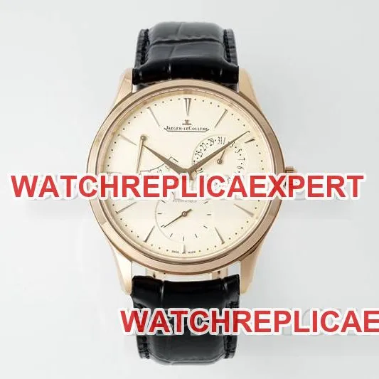 Jaeger-LeCoultre collectible watches APS factory ultra-thin master rose gold 896 movement power reserve mechanical belt models back real picture