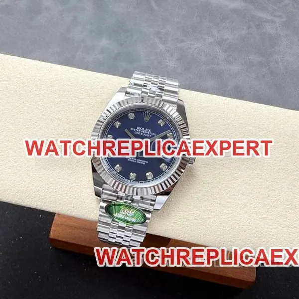 Rolex collectible watch ARF Factory log 41mm blue dial3235 steel bracelet front live photo