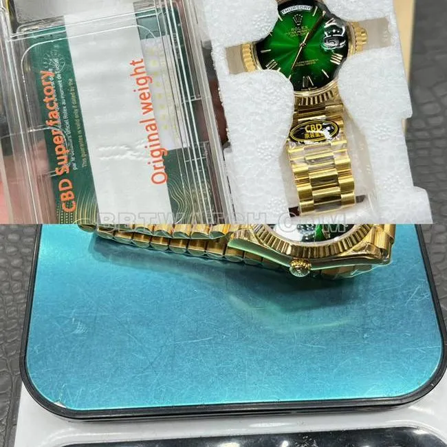 top-tier watch CBD factory RolexDay-Date3255 mechanical green dial40mmfront live photo