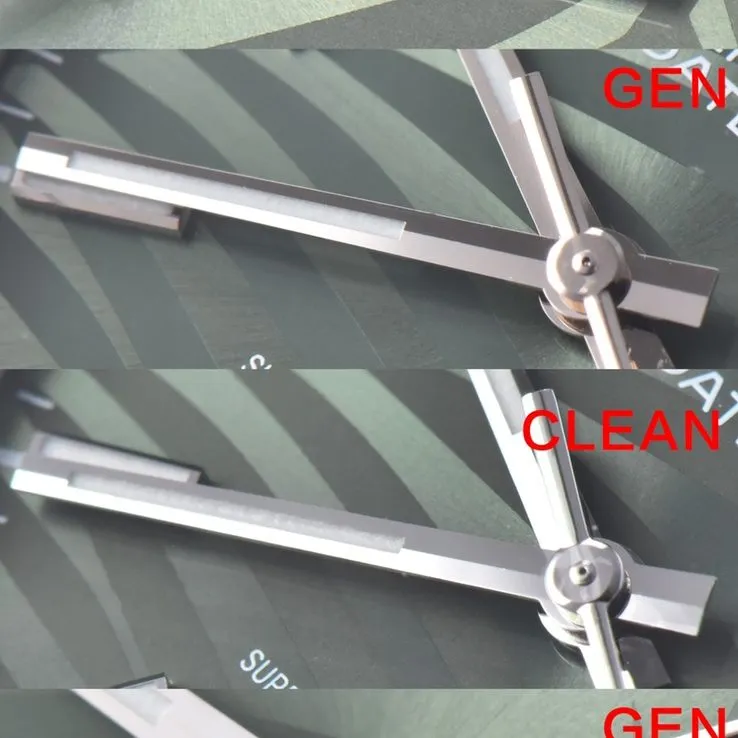 Factory C log green palm leaf pattern genuine and fake comparison evaluation Rolextop-tier table clasp comparison chart