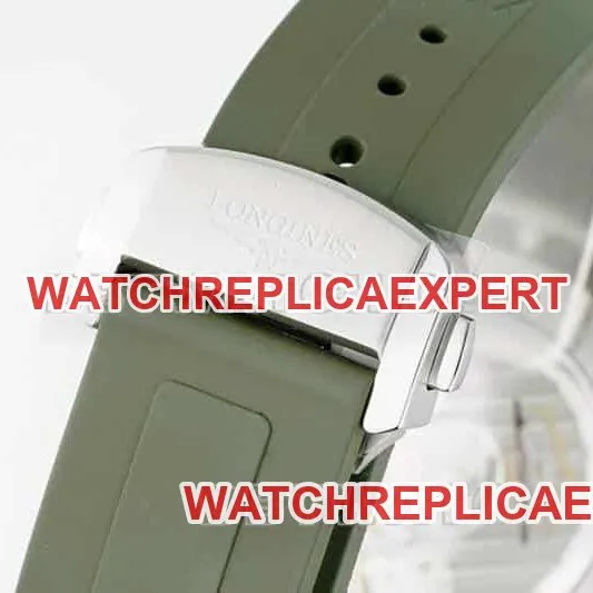 AF FactoryLongines Concas super clonegreen dial rubber model L3.830.4.02.9braceletlive photos