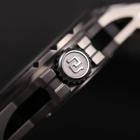 JB Factory Top Watch Roger Dubuis Excalibur Series Automatic Mechanical Tourbillon Black Dial White Rubber Strap Watch Front View