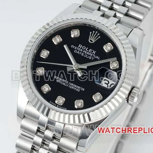 ARF FactoryRolex log 1:1top-tier replicablack dial31mm five grid link278274front live photo