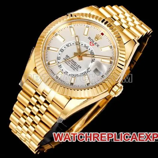watch Navigator AR+ factory Rolex white dial mechanical yellow gold weight live photos