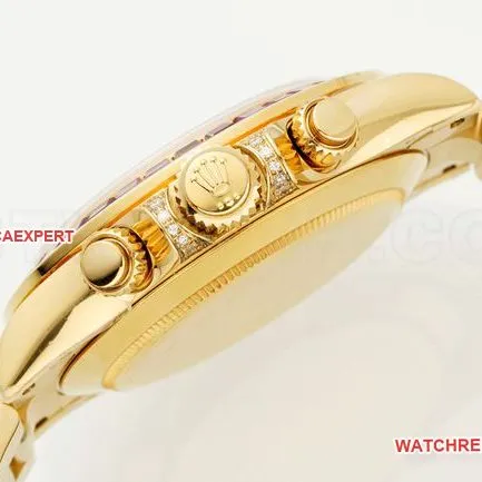 top-tier watch RolexPPM factory Daytona diamond bezel gold braceletbraceletlive photos