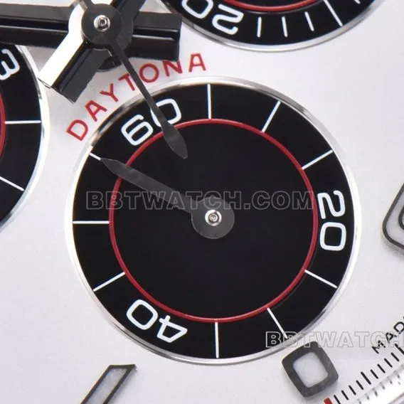 Factory C Rolex Daytona1:1top-tier replicawhite goldwhite dialsteel bracelet model 116509clasplive photos