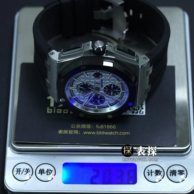 JF factory Audemars PiguetRoyal Oak offshore watch men's giant panda chronograph rubber model pictures and prices front live photo