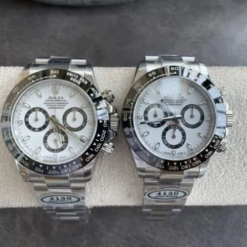 Dachang high-quality replicaC factory new Panda ceramic white steel Daytona4130movement side view