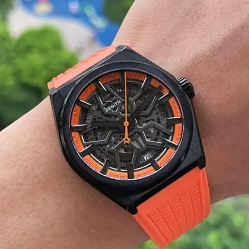top-tiersuper cloneLF Zenith black dialDEFY series new upgraded version of men's watch movement picture