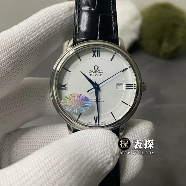 MKS FactoryOmega De Ville watch men's white dialleather strap model pictures and prices front live photo