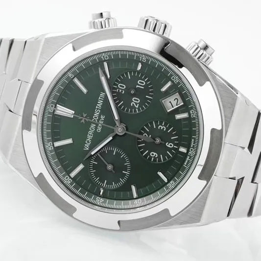 Vacheron Constantintop-tier watch green dial Zonghengsihai V3 upgraded version 41mmrubber strap white steel 4
