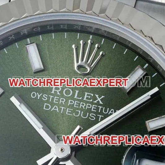 ARF FactoryRolex log 1:1top-tier replicagreen dial stick hour markers 31mm five-grid link 278274front live photo