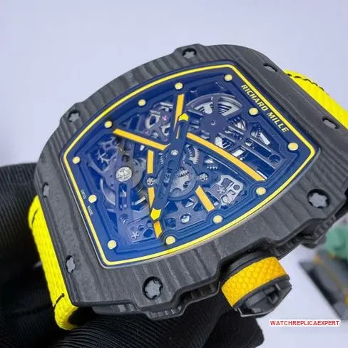 top-tier watch RM067-02Richard Mille hollow dial yellow bracelet weight live photos