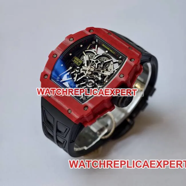 1:1replica watch RM35-02 UMI factory Richard Mille red shell black belt braceletlive photos