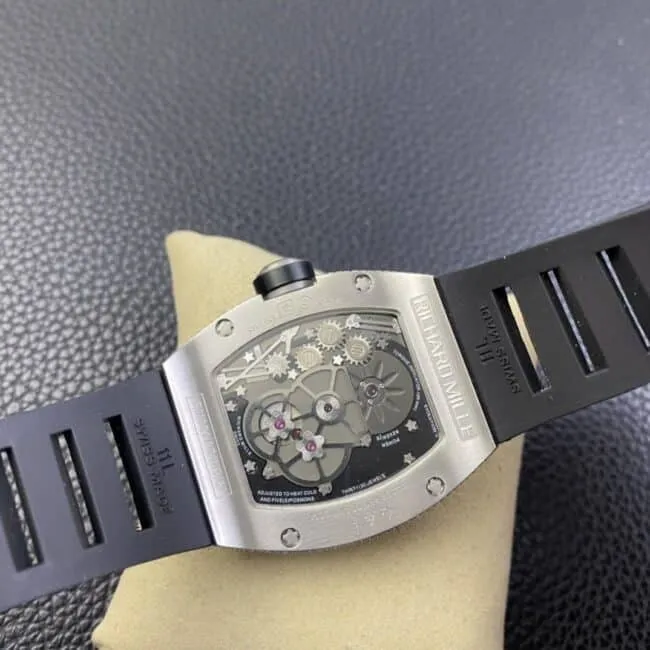 top-tier watch Richard tourbillonRM001top-tier Moissanite machine full diamond mechanical men's watch movement picture