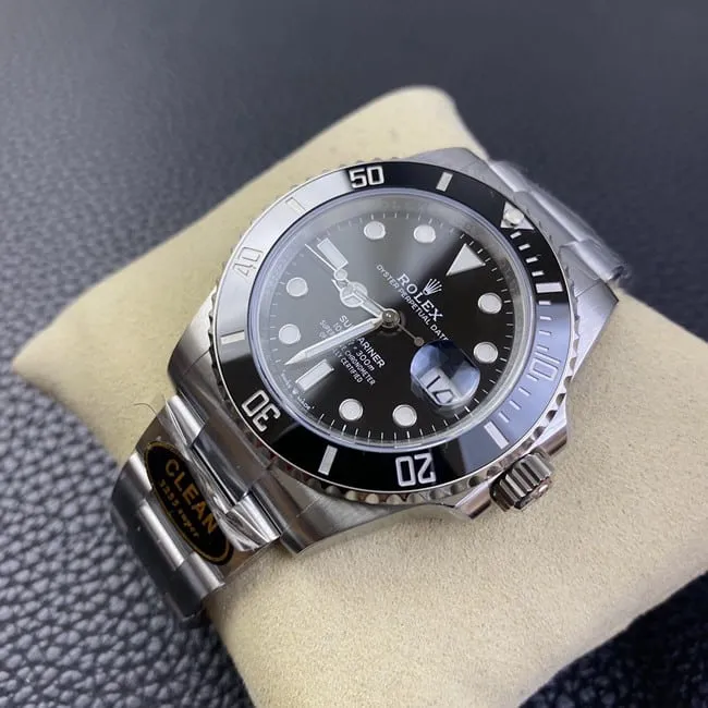 Clean FactoryRolextop-tier watch Black Submariner41mm men's black dialsteel braceletautomatic movement watch clasp picture