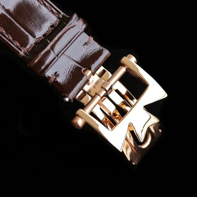 top-tier watch Vacheron Constantin men's white dial brown belt loft craftsman series automatic movementleather strap watch clasp picture