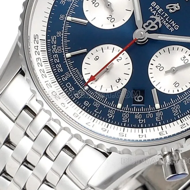 BLS factory Breitling aviation chronograph1:1super watch blue dialAB0127211C1A1braceletlive photos