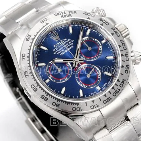 collectible watch JF factory DaytonaRolexblue dial4131 mechanical 40mm front live photo