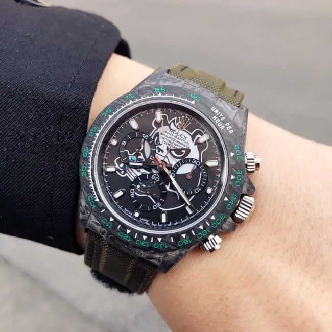 TW factory top-tier watch Rolex space inverted chronograph product carbon fiber custom version Daytona series men's mechanical watch movement picture
