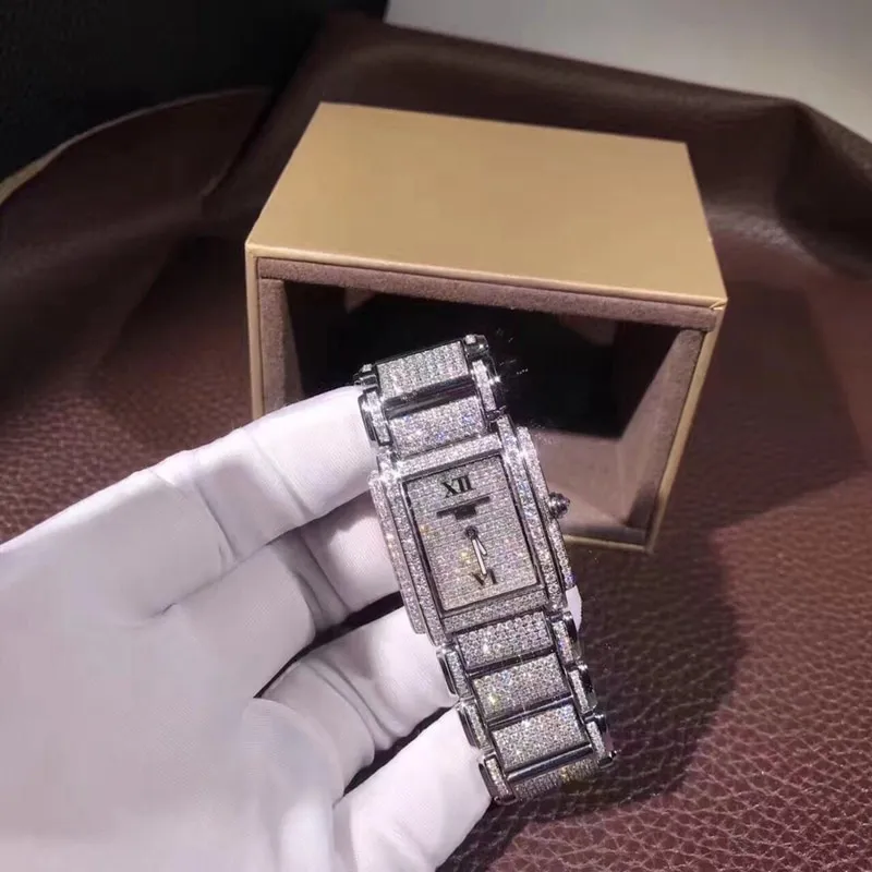 Patek PhilippeTWENTYladies' watch full diamond 18k gold watch front view