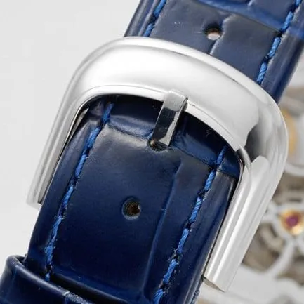 Frank Muller top-tier manual winding mechanical tourbillon men's blue dial black belt movement picture