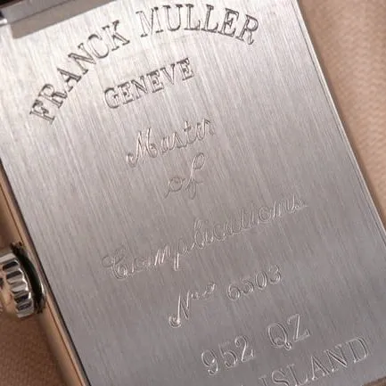 top-tier Frank Muller Long Island series quartz women's dial black belt watch side view
