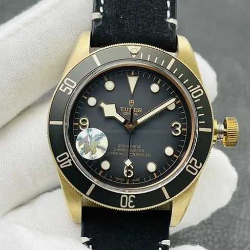 top-tier black belt Tudor Biwan bronze model M79250BA-0001replica watch side view