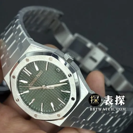 ZF Factory Audemars Piguet Royal Oak 50th Anniversary 15510 Top Watch Men's Green Dial Steel Strap Model Actual Pictures, Price, and Weight