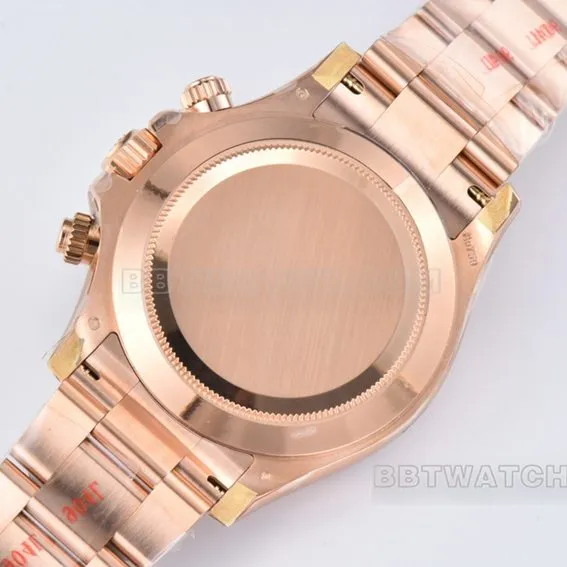 C Factory Rolex Daytonatop-tier replicarose gold chocolate disc steel bracelet model m116505-0011front live photo