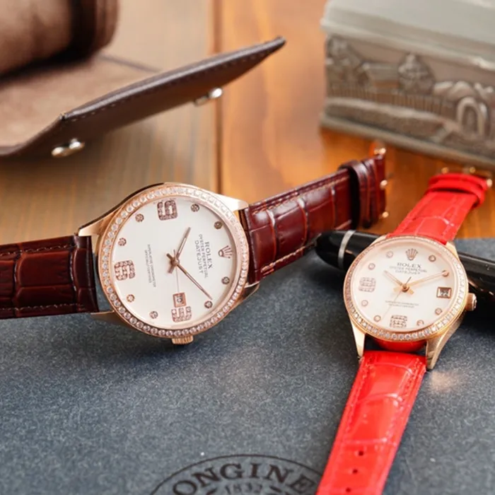 Front view of the new Rolex latest Datejust couple watch