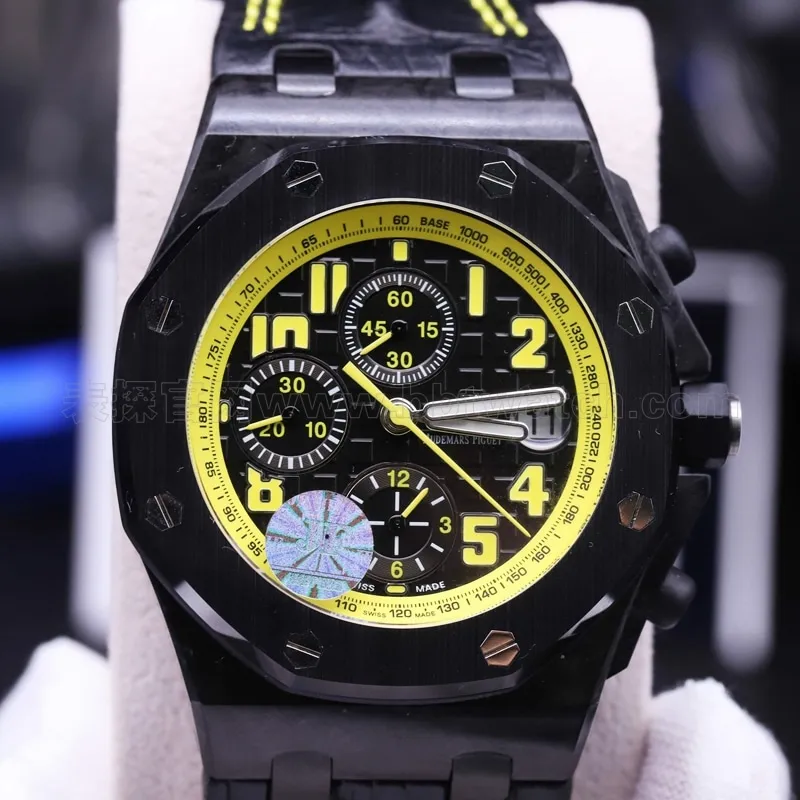 JF Audemars Piguet 26176FO Carbon Fiber 42mm Diameter 3126 Movement Men's Watch Review Front View